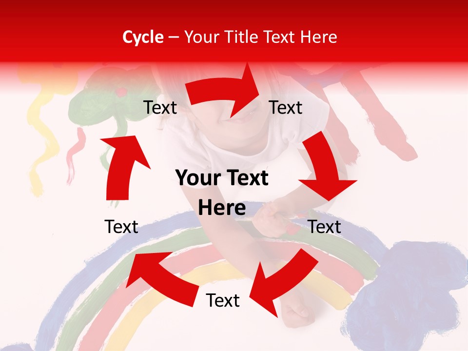 A Cute Young Girl Painting A Picture PowerPoint Template