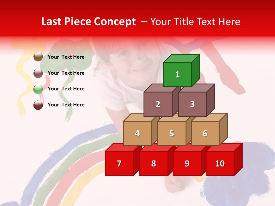 A Cute Young Girl Painting A Picture PowerPoint Template