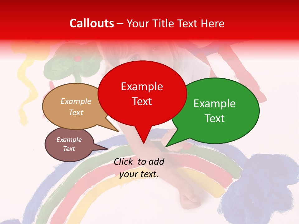 A Cute Young Girl Painting A Picture PowerPoint Template