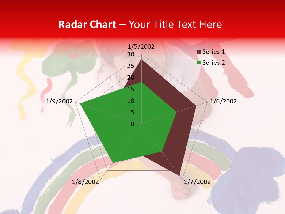 A Cute Young Girl Painting A Picture PowerPoint Template