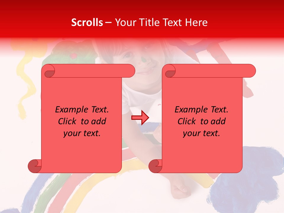 A Cute Young Girl Painting A Picture PowerPoint Template