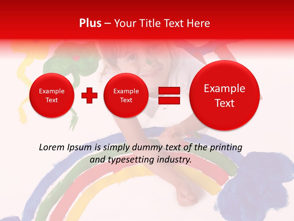 A Cute Young Girl Painting A Picture PowerPoint Template