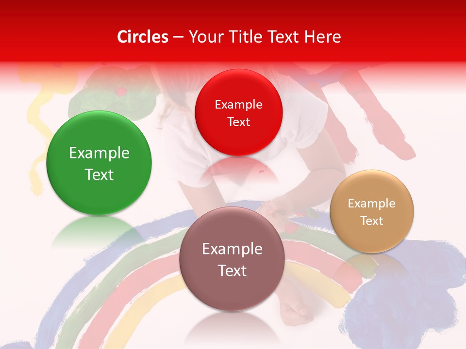 A Cute Young Girl Painting A Picture PowerPoint Template