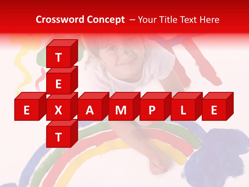 A Cute Young Girl Painting A Picture PowerPoint Template