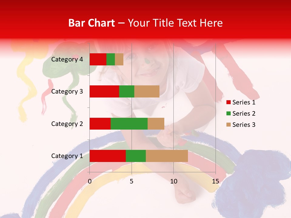 A Cute Young Girl Painting A Picture PowerPoint Template