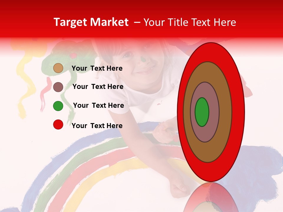 A Cute Young Girl Painting A Picture PowerPoint Template