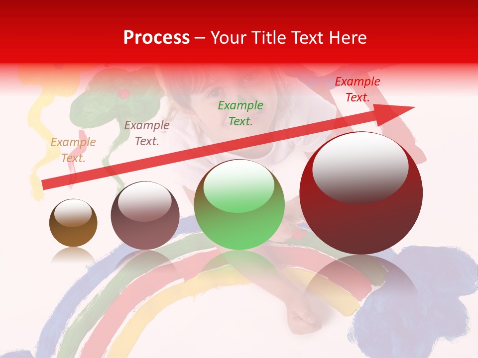 A Cute Young Girl Painting A Picture PowerPoint Template