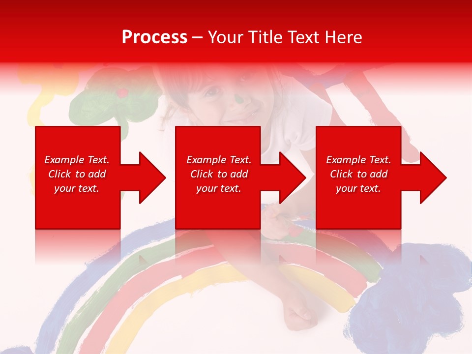 A Cute Young Girl Painting A Picture PowerPoint Template