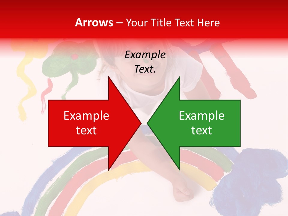 A Cute Young Girl Painting A Picture PowerPoint Template