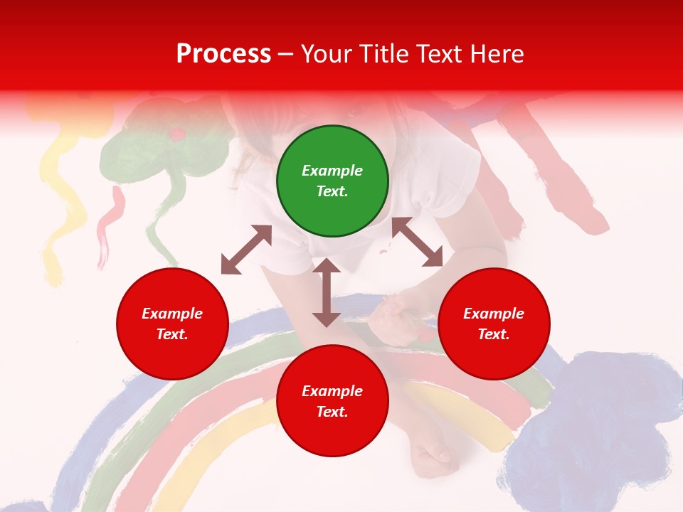 A Cute Young Girl Painting A Picture PowerPoint Template