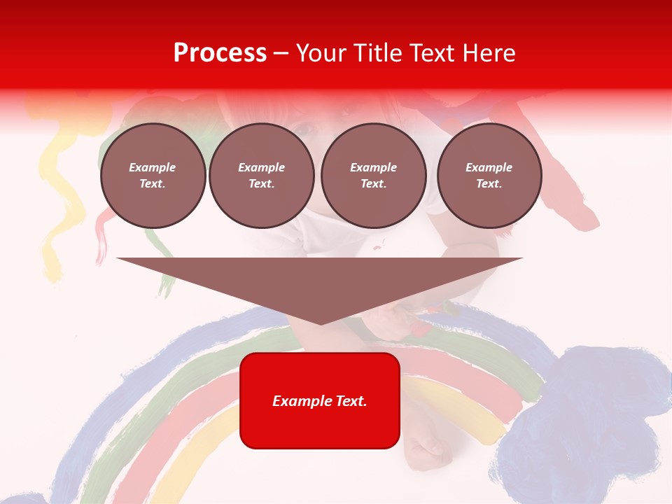 A Cute Young Girl Painting A Picture PowerPoint Template