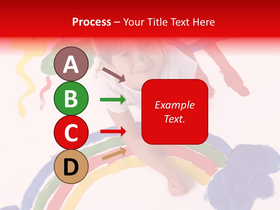 A Cute Young Girl Painting A Picture PowerPoint Template