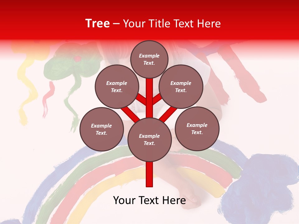 A Cute Young Girl Painting A Picture PowerPoint Template