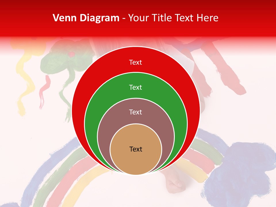 A Cute Young Girl Painting A Picture PowerPoint Template