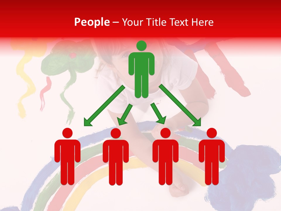 A Cute Young Girl Painting A Picture PowerPoint Template