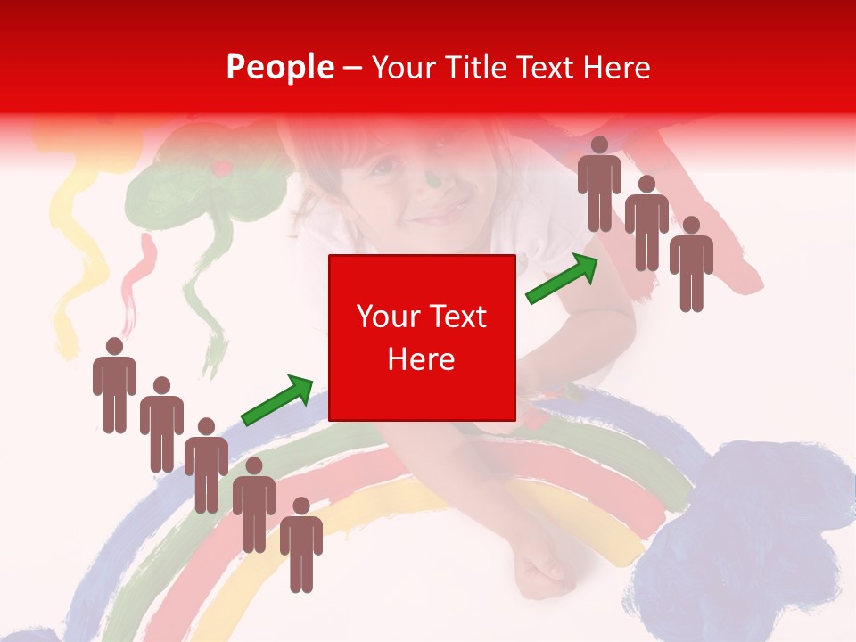 A Cute Young Girl Painting A Picture PowerPoint Template