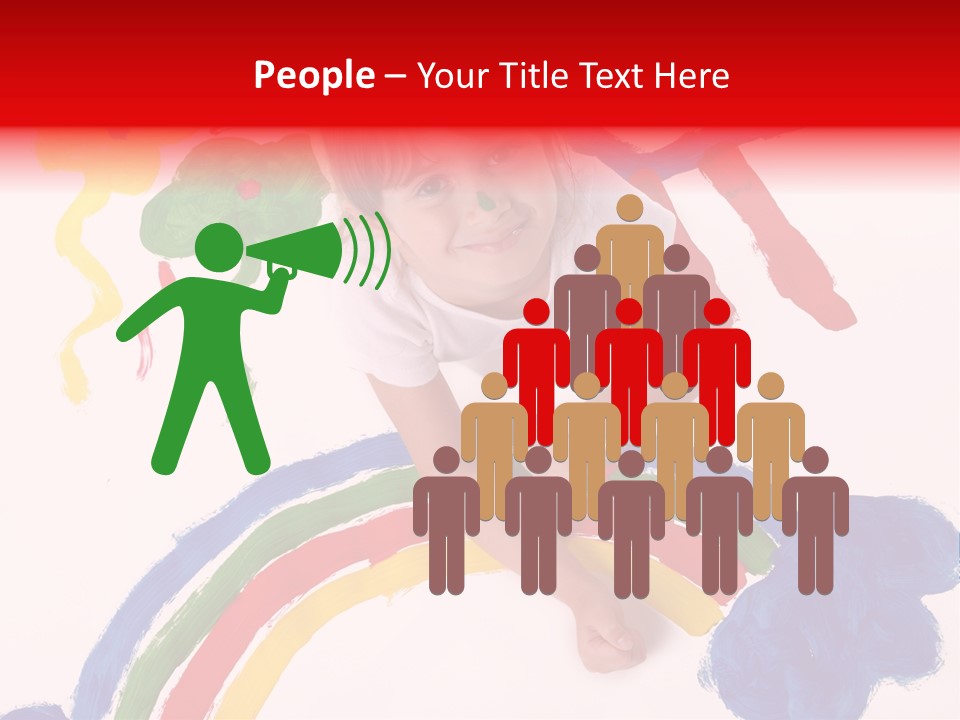 A Cute Young Girl Painting A Picture PowerPoint Template