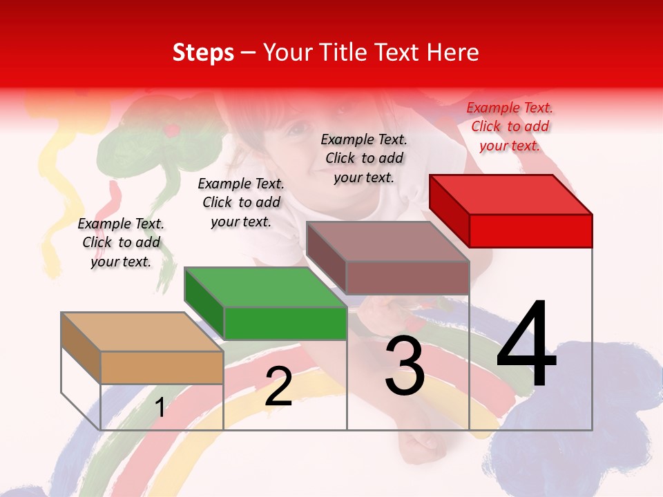 A Cute Young Girl Painting A Picture PowerPoint Template