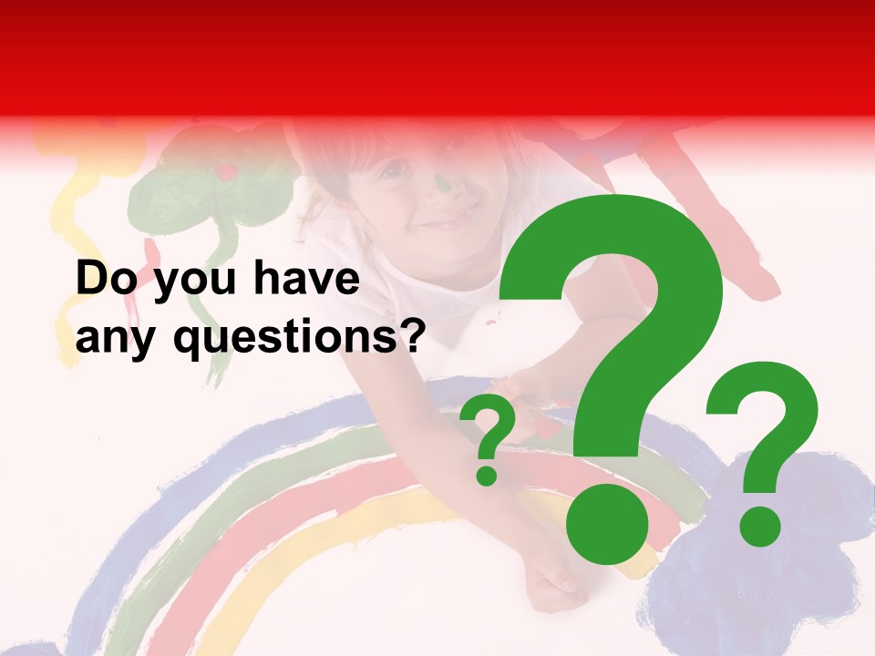 A Cute Young Girl Painting A Picture PowerPoint Template