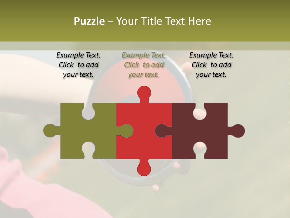 Discus In Hand With Athletic Field In Background PowerPoint Template