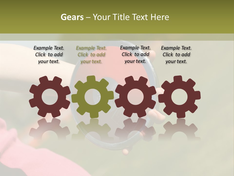 Discus In Hand With Athletic Field In Background PowerPoint Template