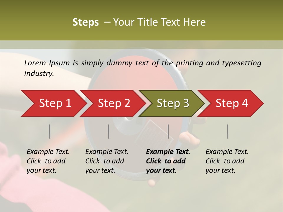 Discus In Hand With Athletic Field In Background PowerPoint Template