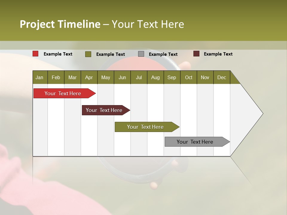 Discus In Hand With Athletic Field In Background PowerPoint Template