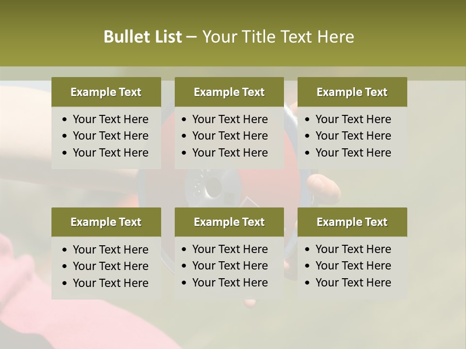 Discus In Hand With Athletic Field In Background PowerPoint Template