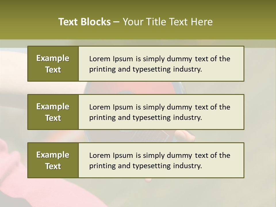 Discus In Hand With Athletic Field In Background PowerPoint Template