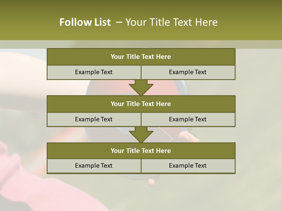 Discus In Hand With Athletic Field In Background PowerPoint Template