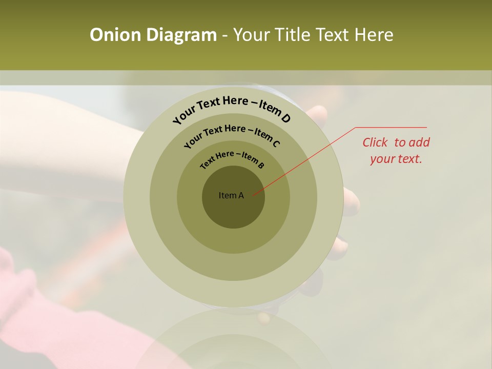 Discus In Hand With Athletic Field In Background PowerPoint Template