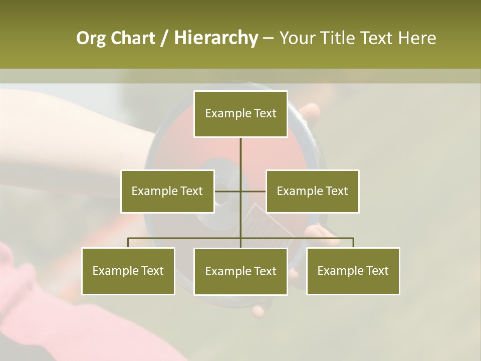 Discus In Hand With Athletic Field In Background PowerPoint Template