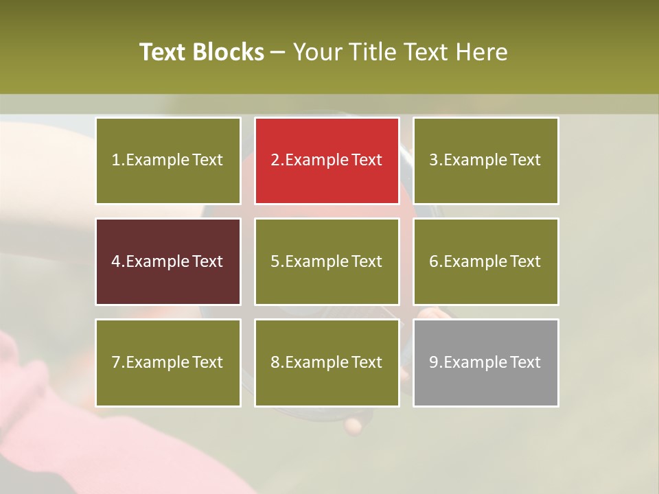 Discus In Hand With Athletic Field In Background PowerPoint Template