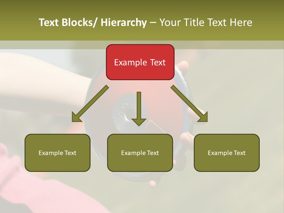 Discus In Hand With Athletic Field In Background PowerPoint Template