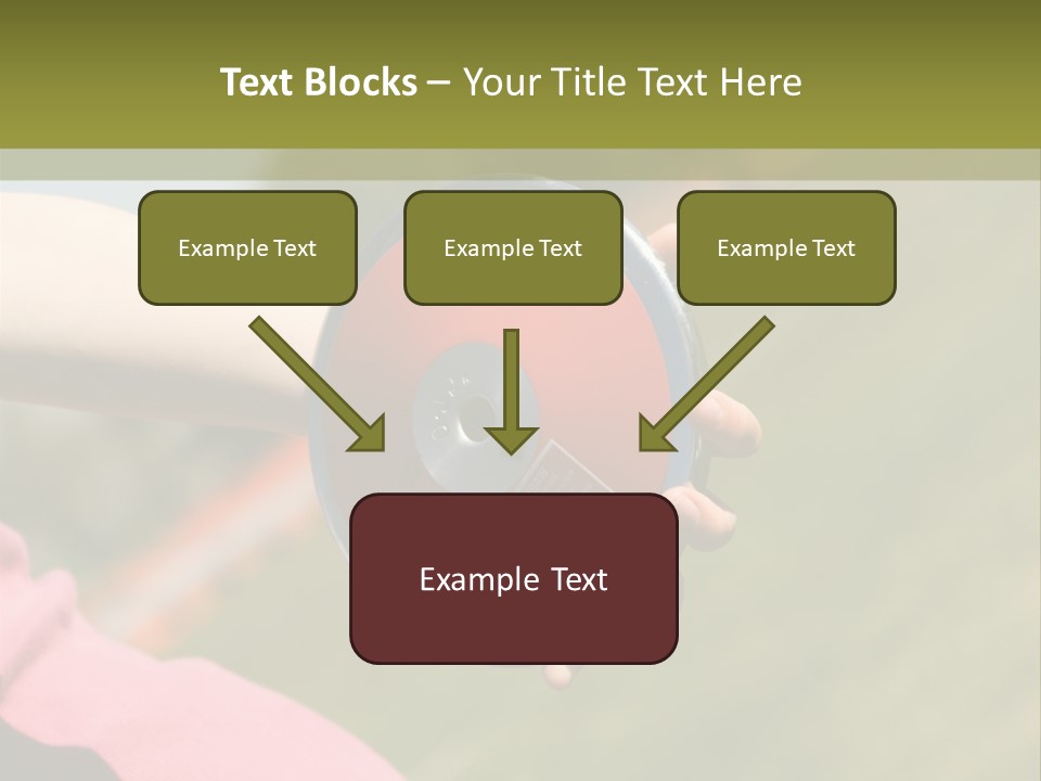 Discus In Hand With Athletic Field In Background PowerPoint Template