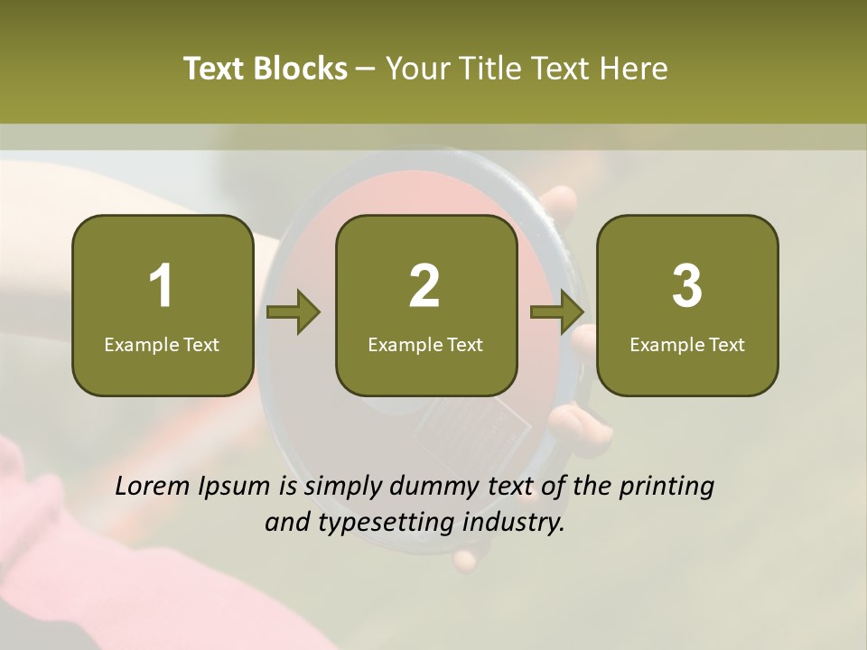 Discus In Hand With Athletic Field In Background PowerPoint Template