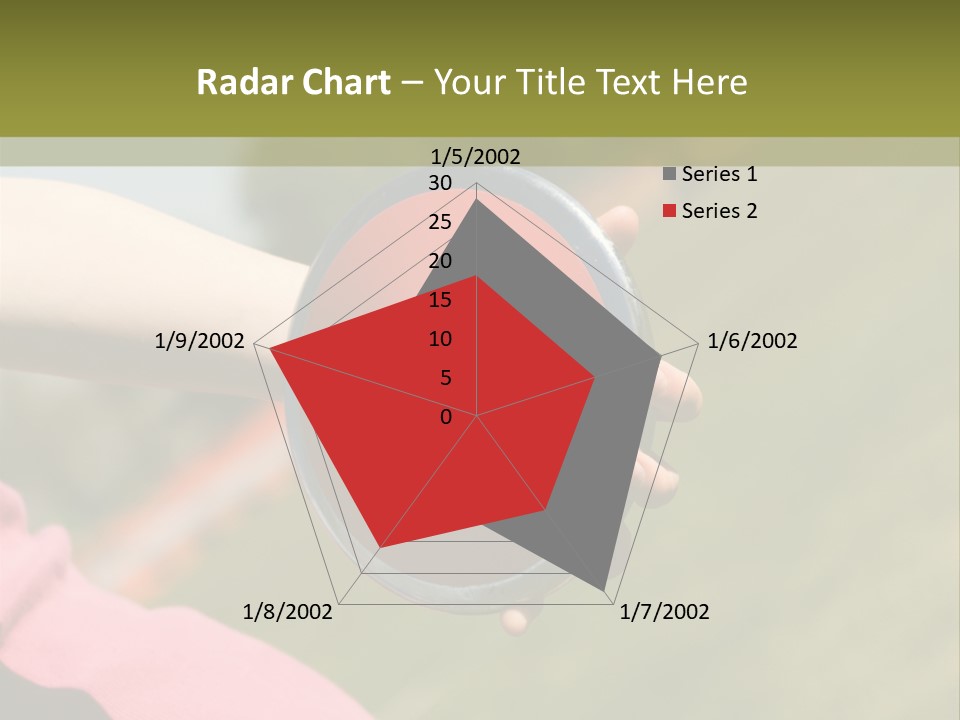 Discus In Hand With Athletic Field In Background PowerPoint Template