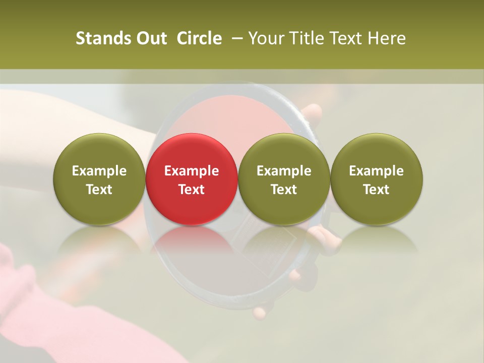 Discus In Hand With Athletic Field In Background PowerPoint Template