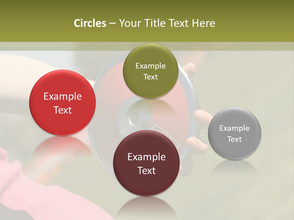 Discus In Hand With Athletic Field In Background PowerPoint Template