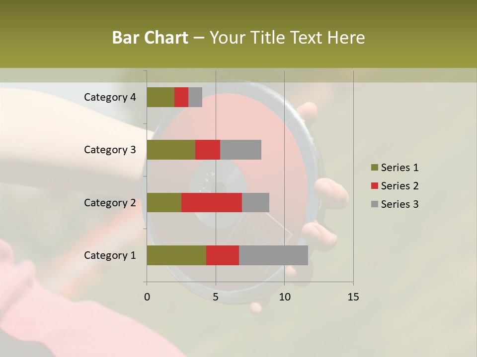 Discus In Hand With Athletic Field In Background PowerPoint Template
