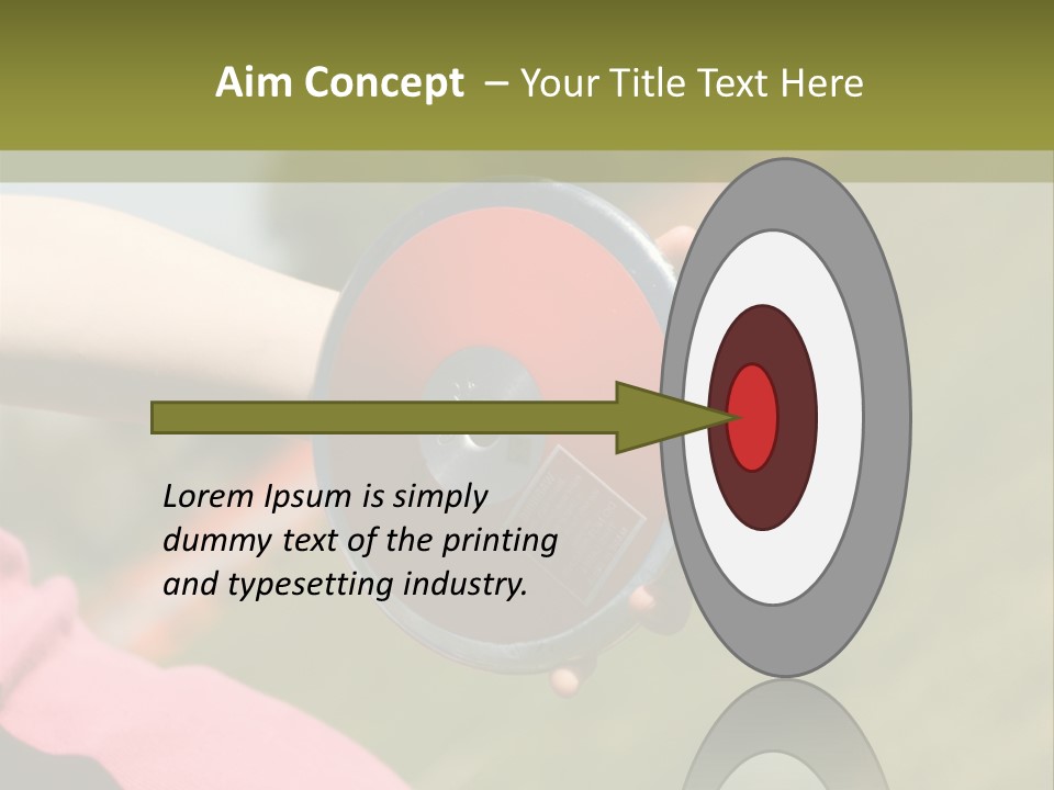 Discus In Hand With Athletic Field In Background PowerPoint Template