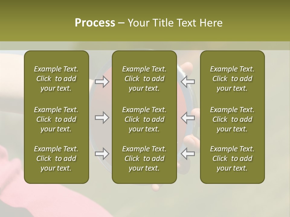 Discus In Hand With Athletic Field In Background PowerPoint Template