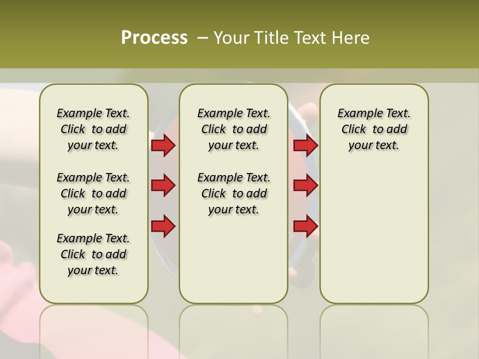 Discus In Hand With Athletic Field In Background PowerPoint Template