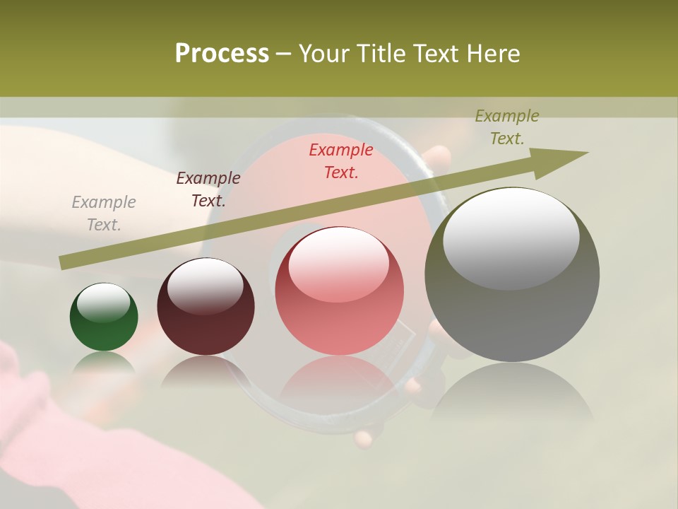 Discus In Hand With Athletic Field In Background PowerPoint Template