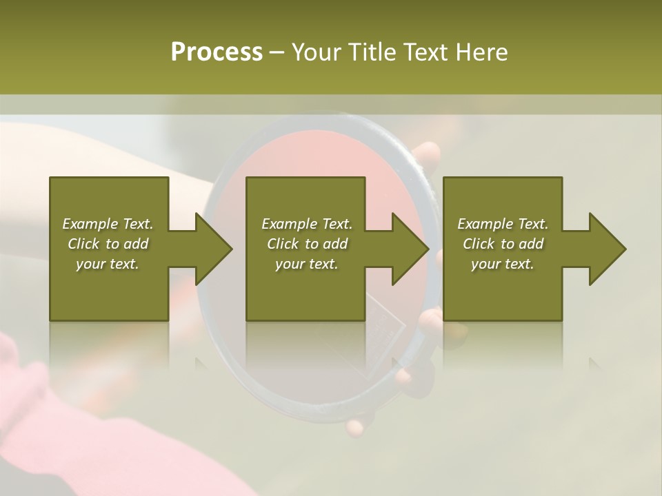 Discus In Hand With Athletic Field In Background PowerPoint Template