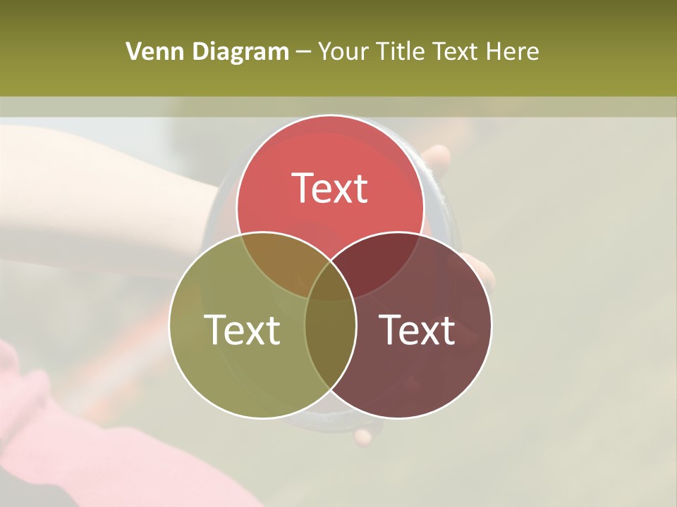 Discus In Hand With Athletic Field In Background PowerPoint Template