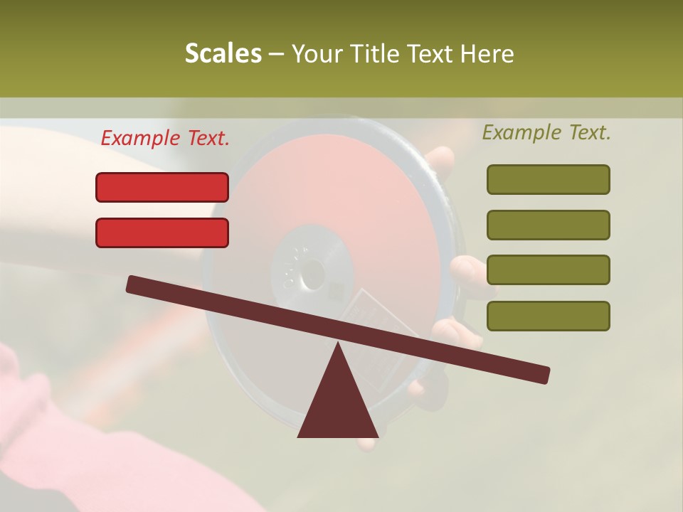 Discus In Hand With Athletic Field In Background PowerPoint Template