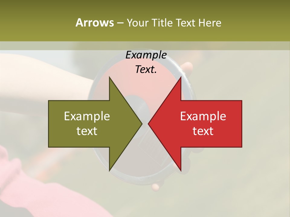 Discus In Hand With Athletic Field In Background PowerPoint Template