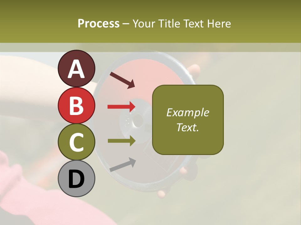 Discus In Hand With Athletic Field In Background PowerPoint Template