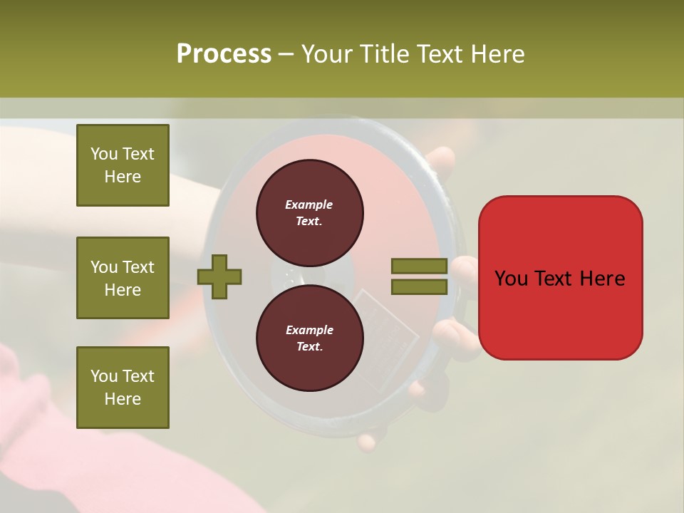 Discus In Hand With Athletic Field In Background PowerPoint Template
